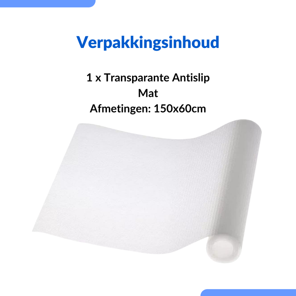 Transparante Anti-Slip Mat voor Lades en Kastjes - 55x180cm