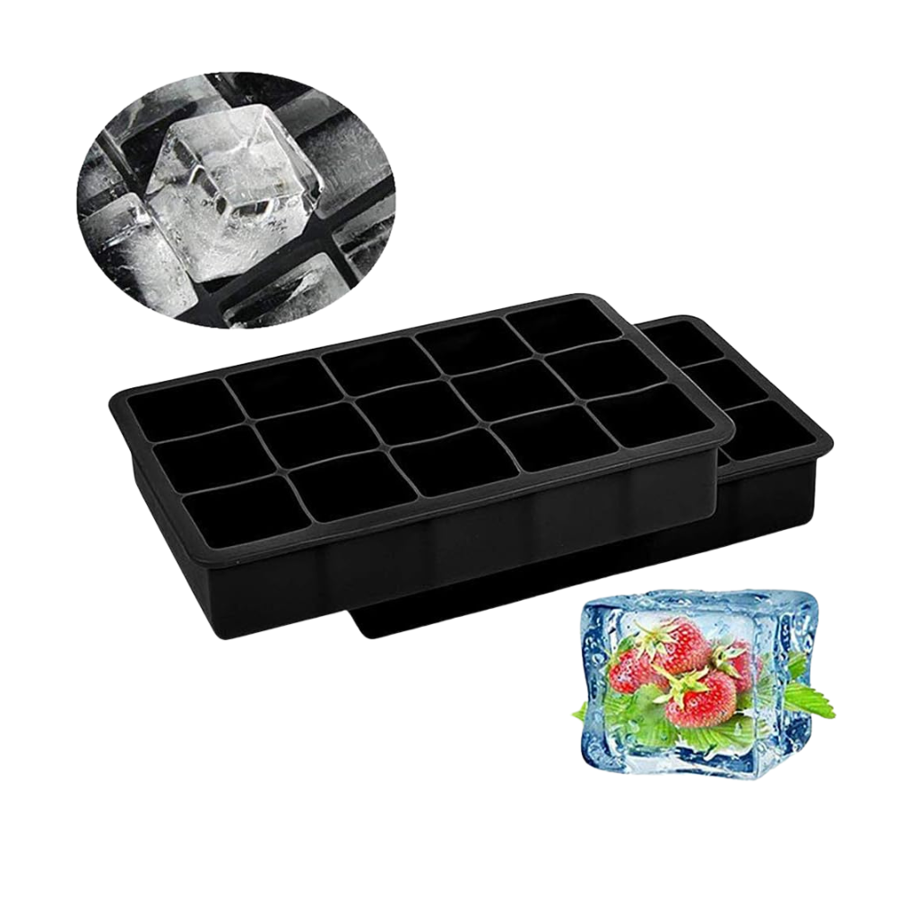 Set of 2 ice cube trays 3x5 molds