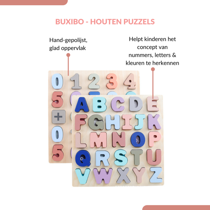 Houten Alfabet/Cijfers Puzzel