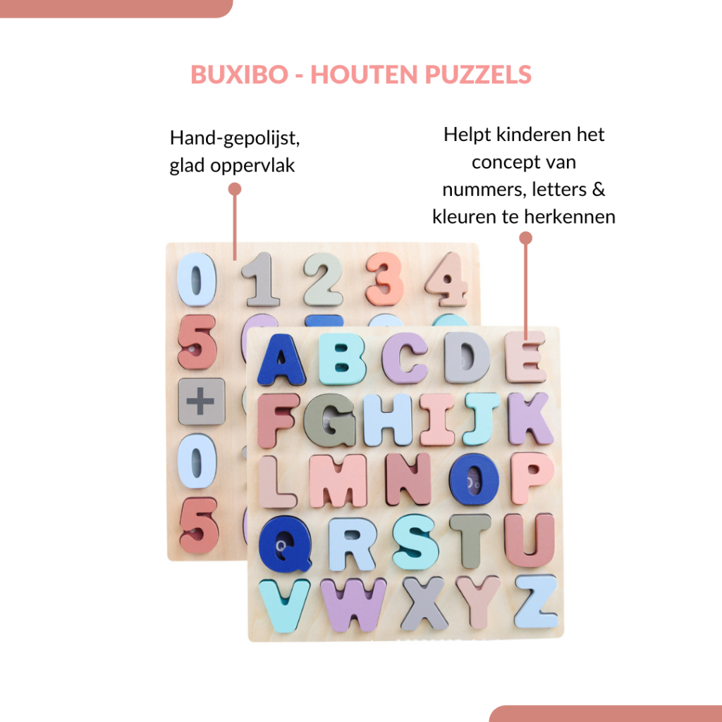 Holz-Alphabet/Zahlen-Puzzle