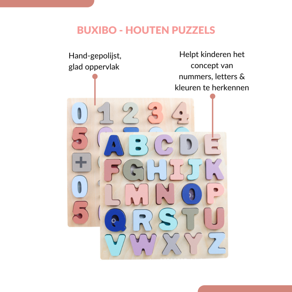 Alphabet-/Zahlenpuzzle aus Holz