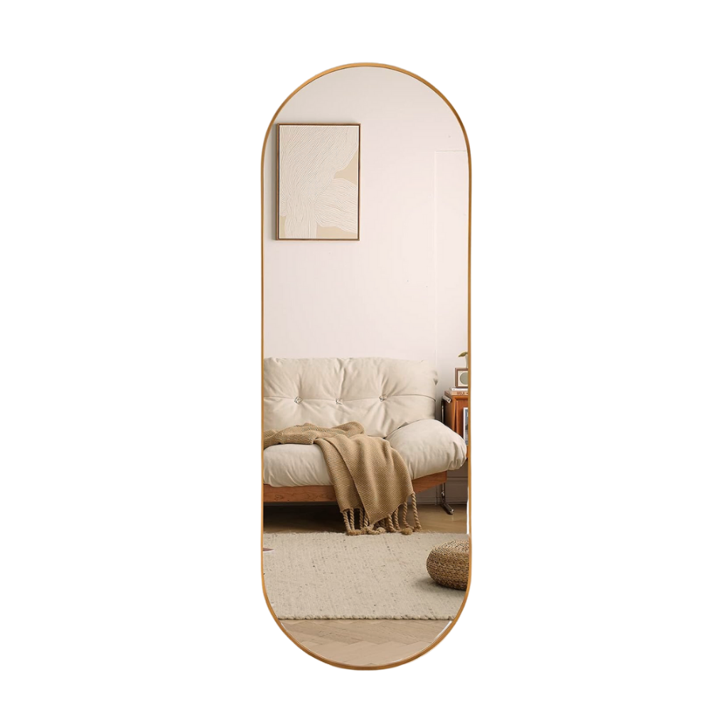 Oval hellängdsspegel - Minimalistisk väggspegel - 50x160cm