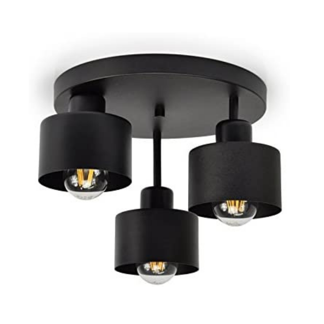 Ceiling Lamp 3 Spots - Black
