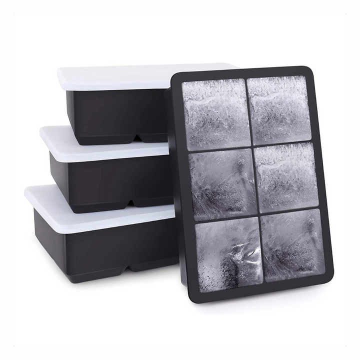 Luxuriöse Eisblockformen – Set mit 4 x 6 Eisblöcken – Silikon
