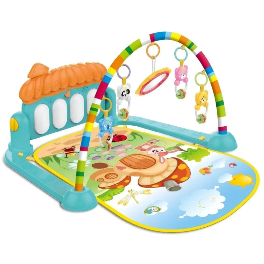3-in-1 baby gym with piano play mat