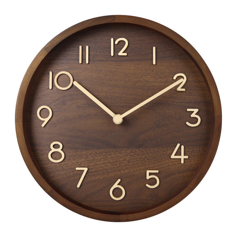 Reloj de pared Helsinki estilo nórdico moderno de madera Ø 30 cm