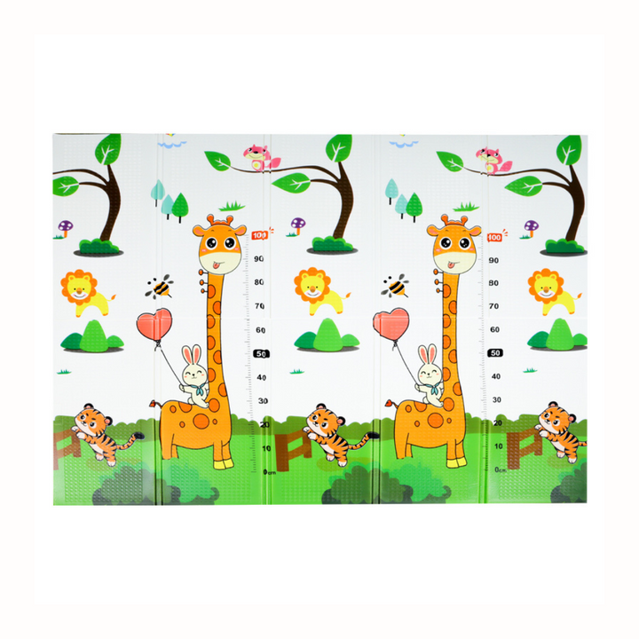 Oboustranná pěnová hrací podložka pro děti (žirafa)