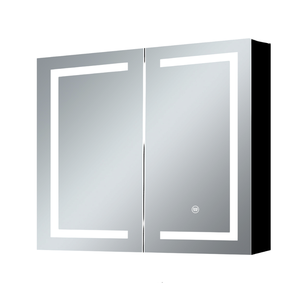 Mirror cabinet with LED lighting - 60x65cm