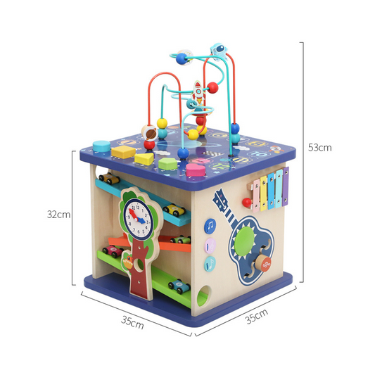 Montessori activity cube for toddlers