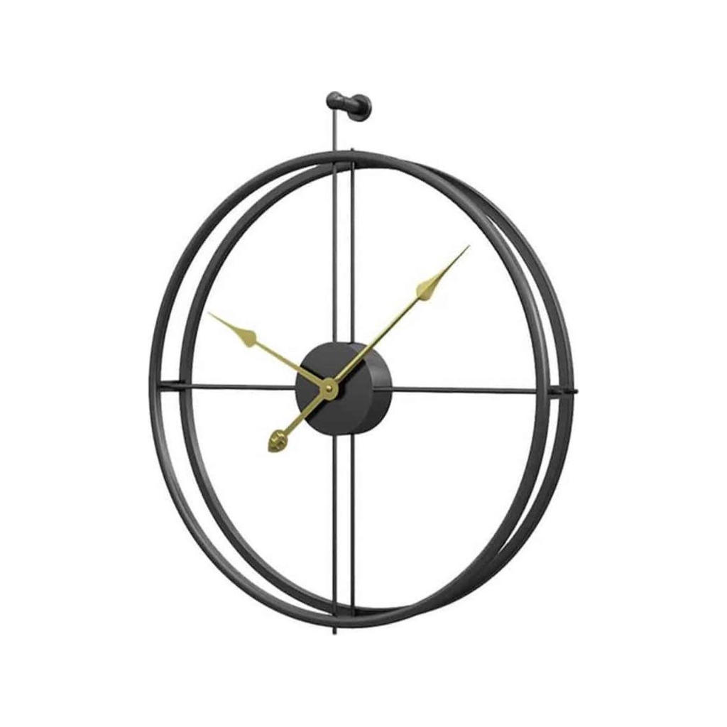 Reloj de pared Vento negro/oro Ø 50 cm