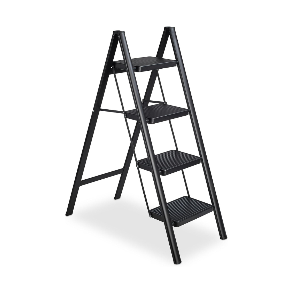 Foldable kitchen step ladder 4 steps with anti-slip