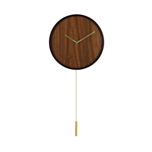 Reloj de pared Stockholm Japandi aspecto madera Ø 30 cm