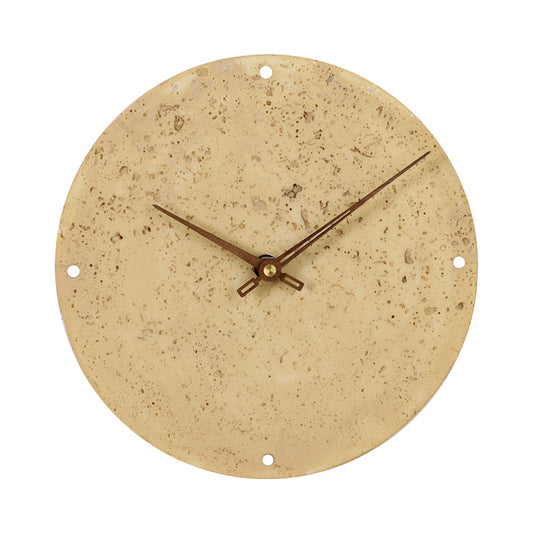 Reloj de pared Viena Japandi aspecto piedra Ø 23 cm