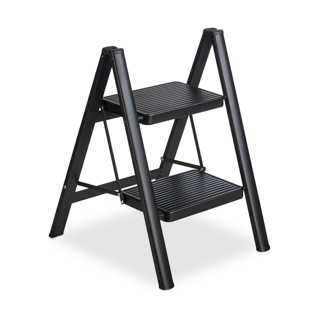 Folding 2-step kitchen step stool with anti-slip