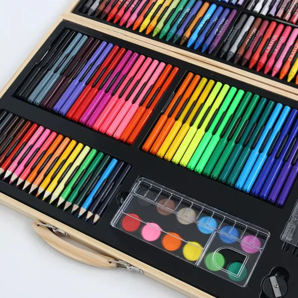 Deluxe 180-piece drawing and painting set