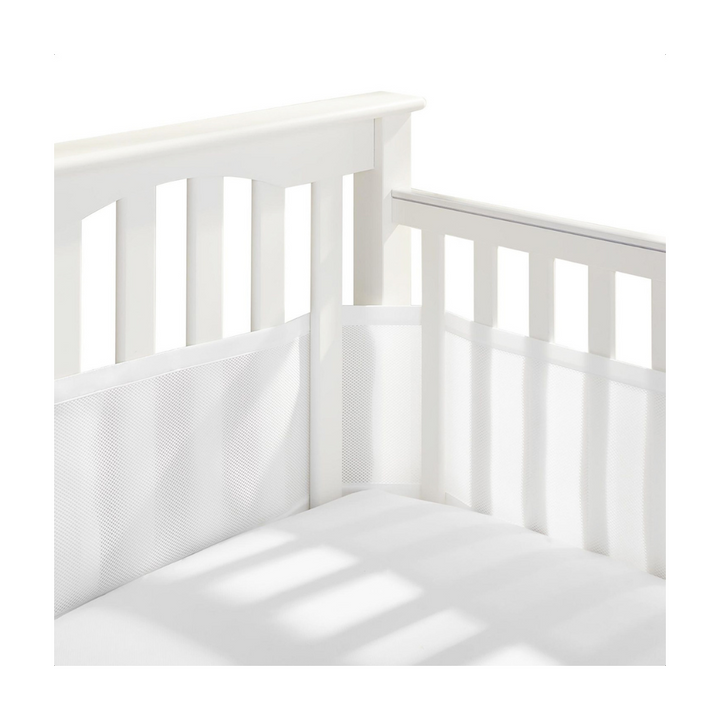 Juego de protectores de cama para cuna - 2 piezas (340x30cm y 160x30cm) blanco