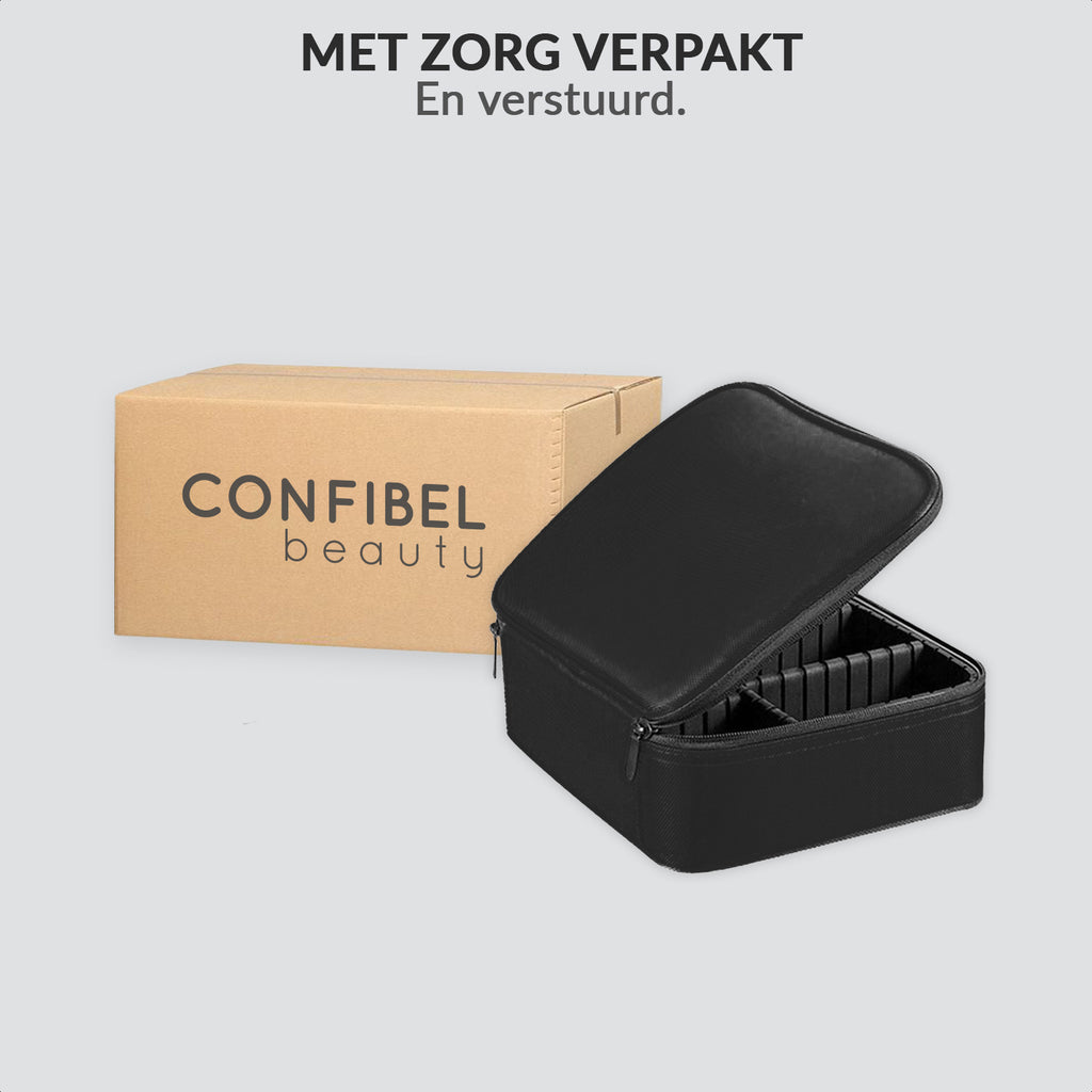 Makeup case with adjustable compartments