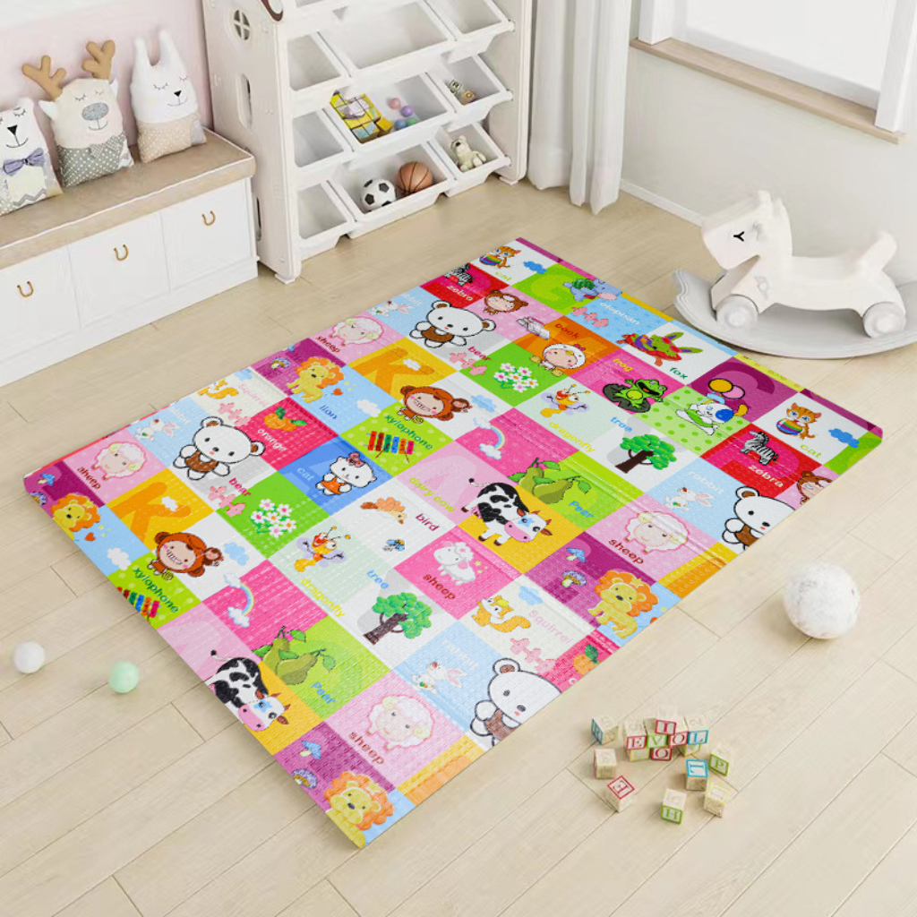 Double-sided foam play mat for children (Natural)