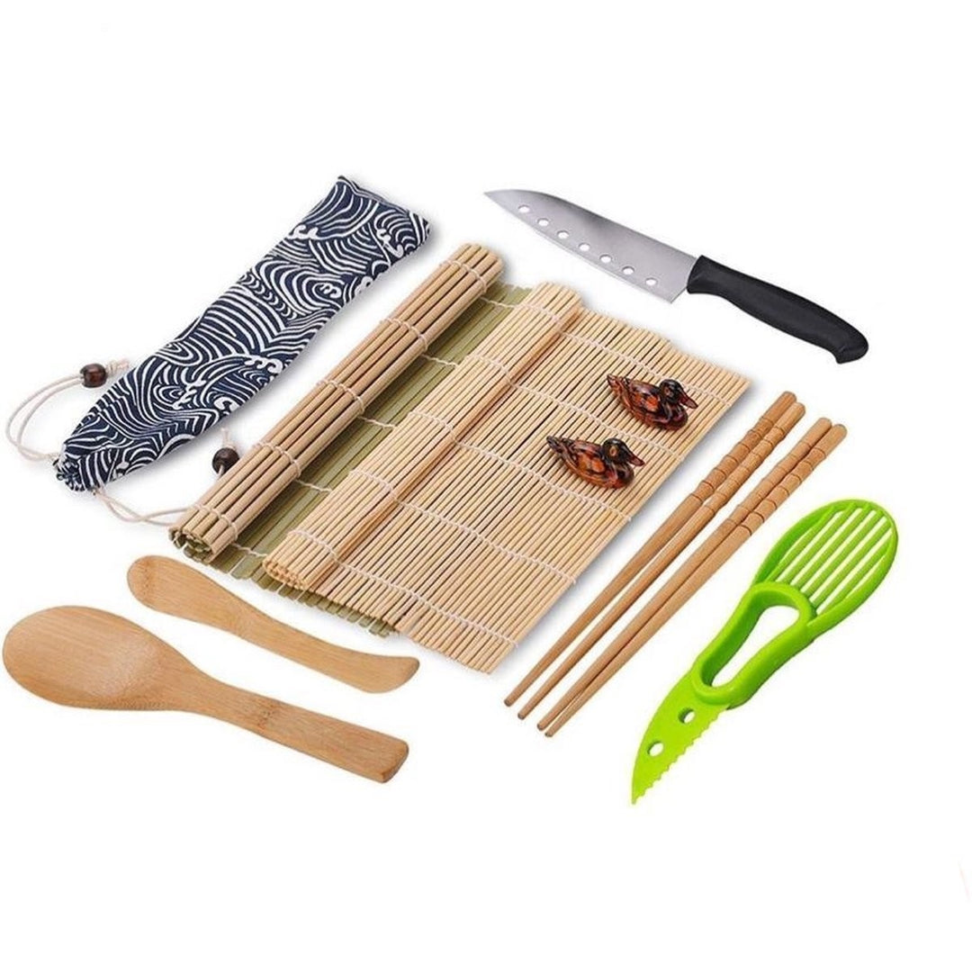 Buxibo - Sushi Maker Starter Set/Sushi Kit - Fabricante de sushi - Bamboo Roll - Sushi Go - Reutilizable - Respetuoso con el medio ambiente