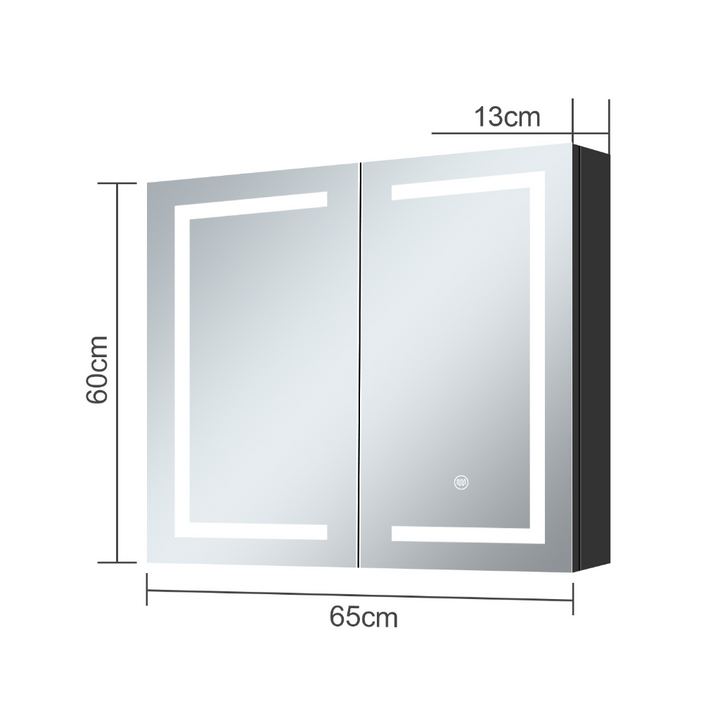 Armoire à miroir avec éclairage LED - 60x65cm