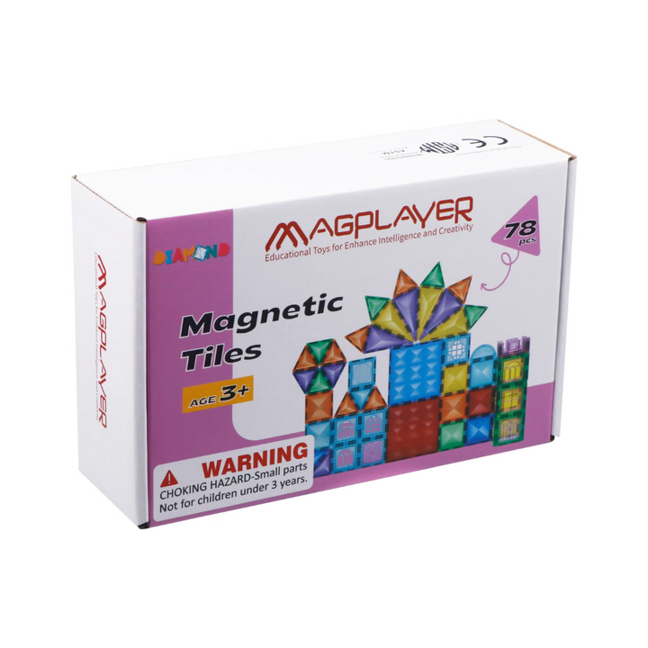 Magiske magnetiske byggefliser - 78 stk