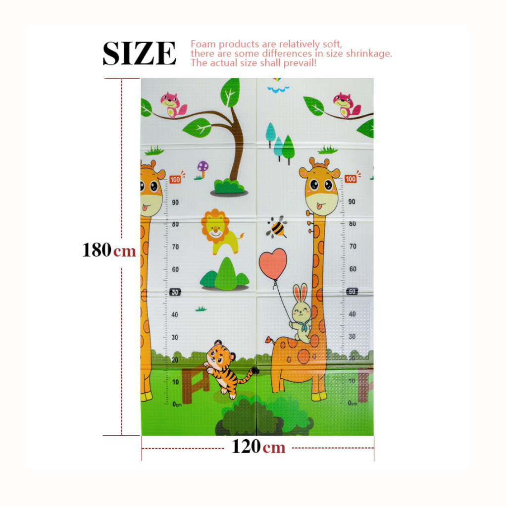 Double-sided foam play mat for kids (Giraffe)