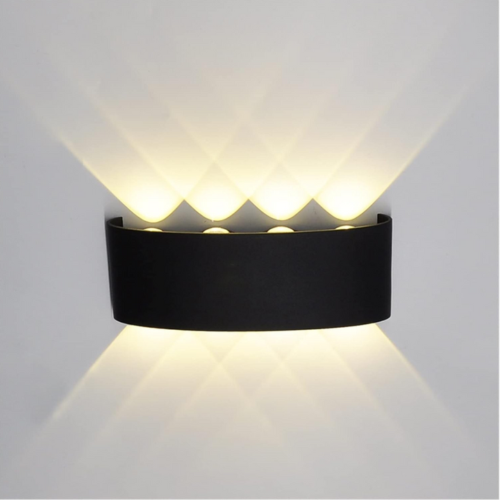 SensaHome Oval - LED Wall Lamp for Indoors and Outdoors - Outdoor Lamp, Wall Spot &amp; Atmospheric lighting - Garden Lamp/Lighting - Warm White Light (2800K-3200K) - Black