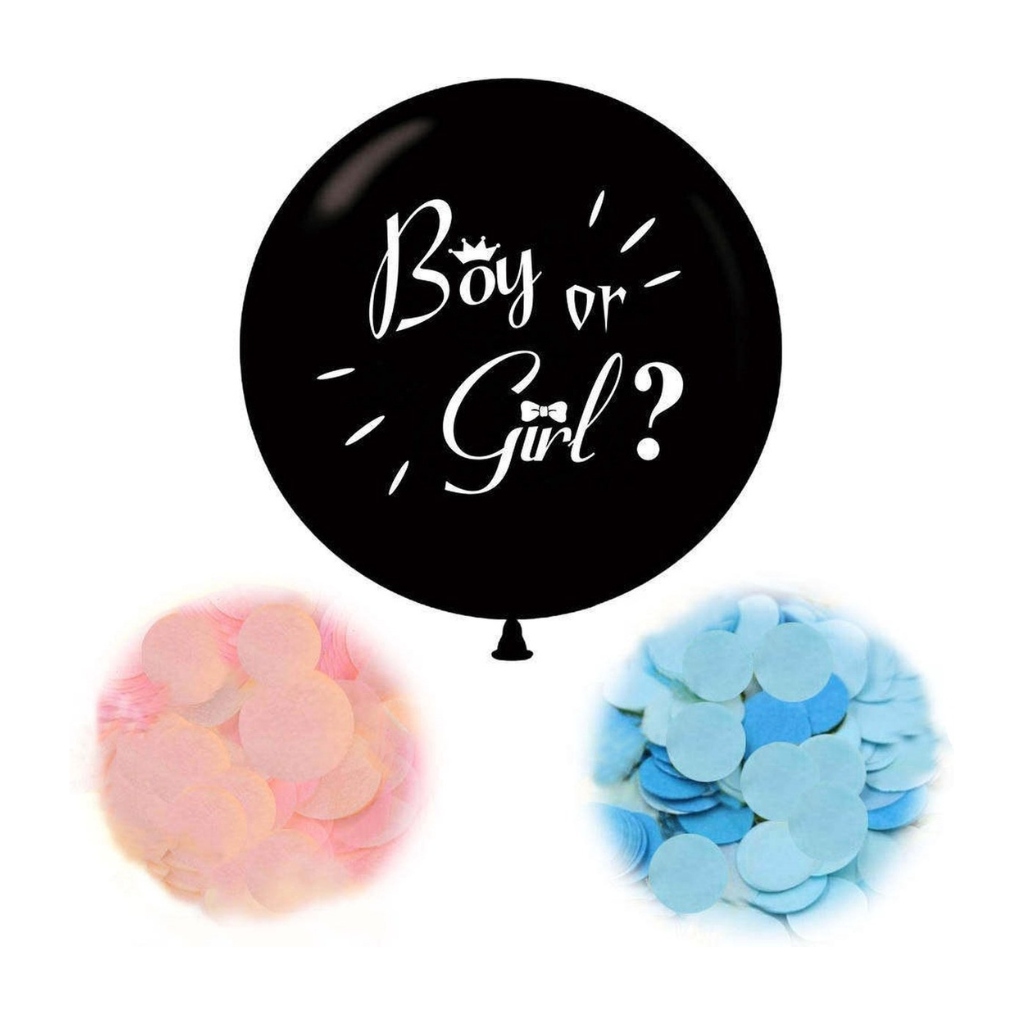 Gender reveal party set with setup guide
