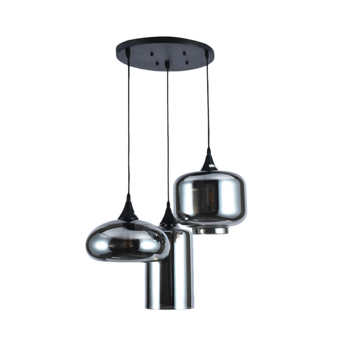 Hanging Lamp - 3-Light Dining Room Lighting - Smokey