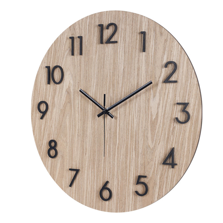 Reloj de pared Florence Moderno Diseño Escandinavo Madera 38 cm - Marrón