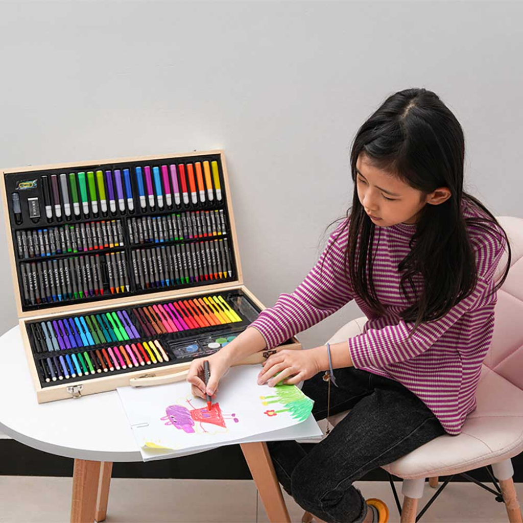 Deluxe 180-piece drawing and painting set