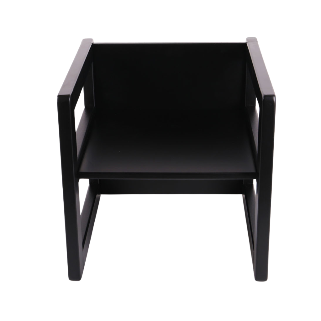Black wooden Montessori high chair