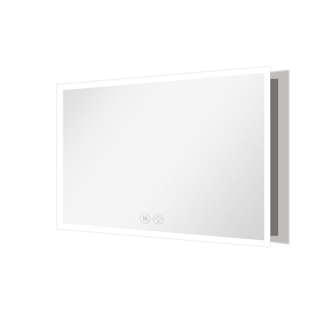 SensaHome - Luxury Bathroom Mirror with LED Lighting - Rectangle - Wall Mirror - Integrated LED Lighting - Dimmable Light Strength &amp; Color - Including Mirror Lighting - Anti-Condensation - 2700K/4500K/6400K - Warm/Neutral/Cold White - 180x80x4 CM