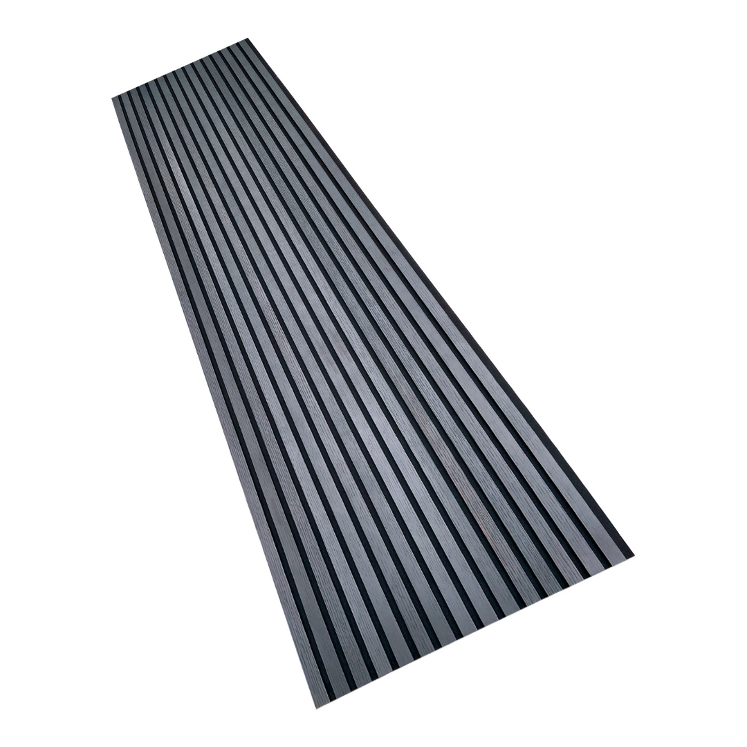 SensaHome Akupanels – Sada 3 – Vysoce kvalitní dřevěné panely – Akustické nástěnné panely – DŘEVĚNÉ panely – Vyrobeno z pravého dřeva – Dřevěná dýha na černém filtu – 260x60 cm – Černá