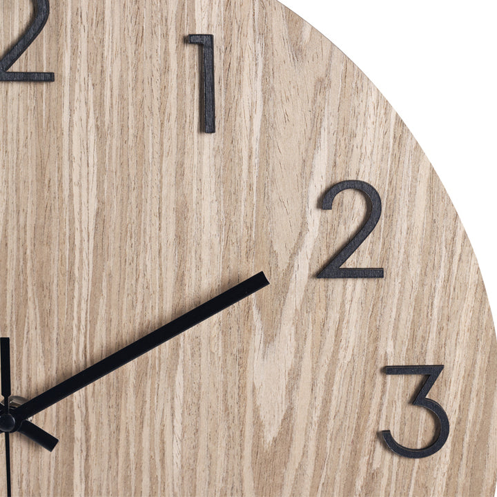 Reloj de pared Florence Moderno Diseño Escandinavo Madera 38 cm - Marrón