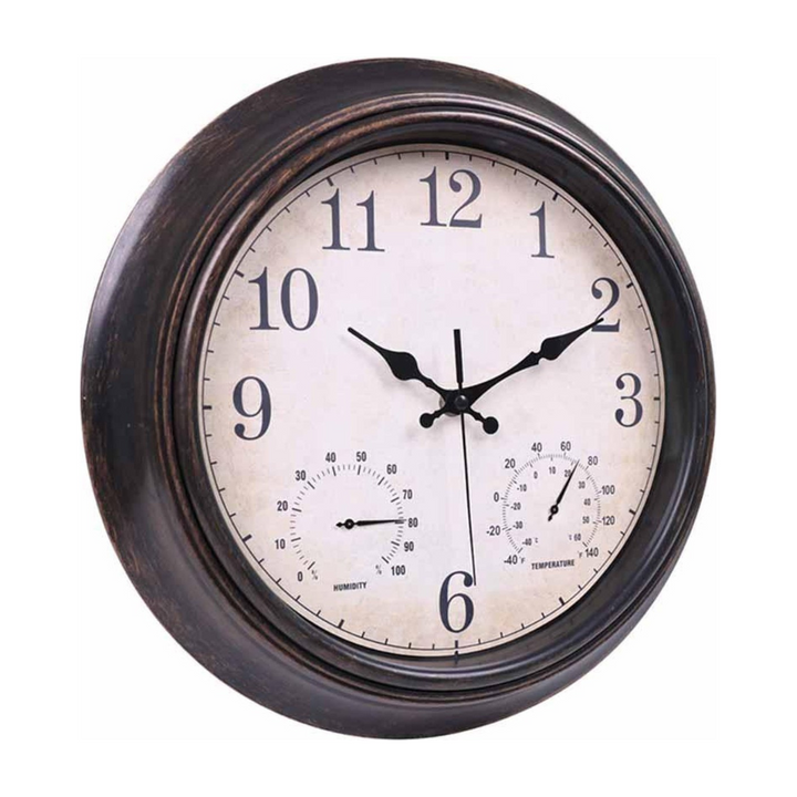 Klasické Quartzové venkovní nástěnné hodiny - s tichým strojkem - 35 cm