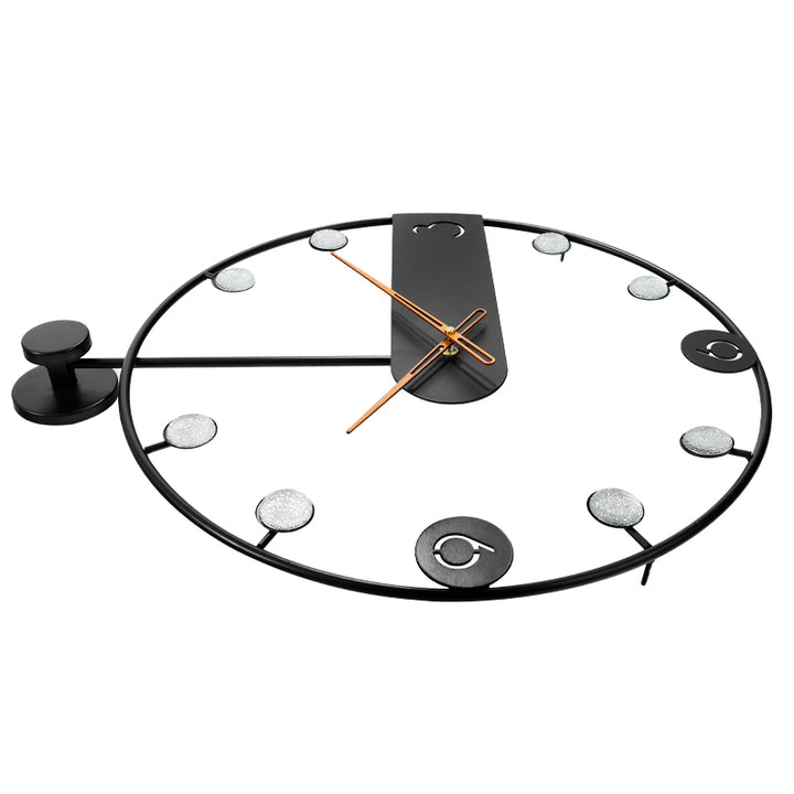 Reloj de Pared Manila Reloj Industrial de Metal de Lujo 60 cm - Negro