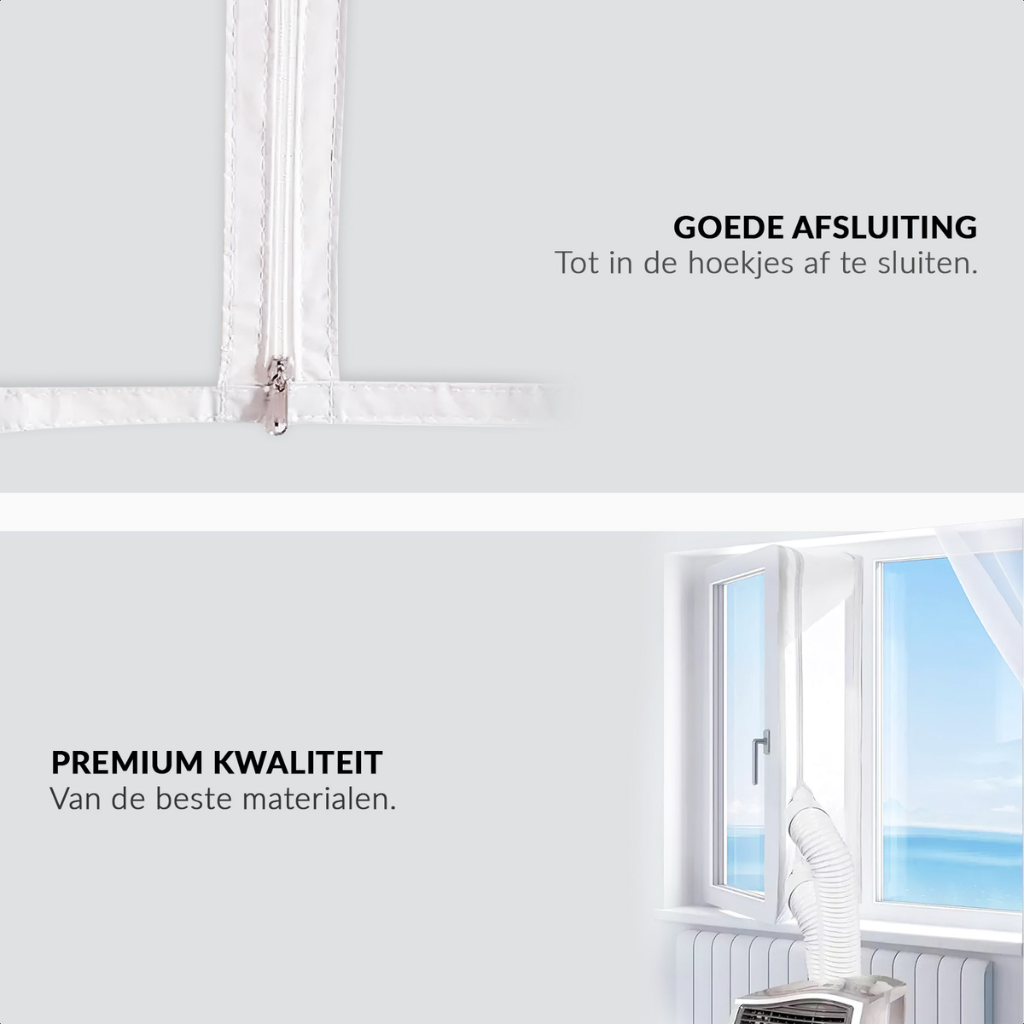 Klimaanlagen-Fensterdichtung für mobile Klimaanlagen – Weiß – 400 cm