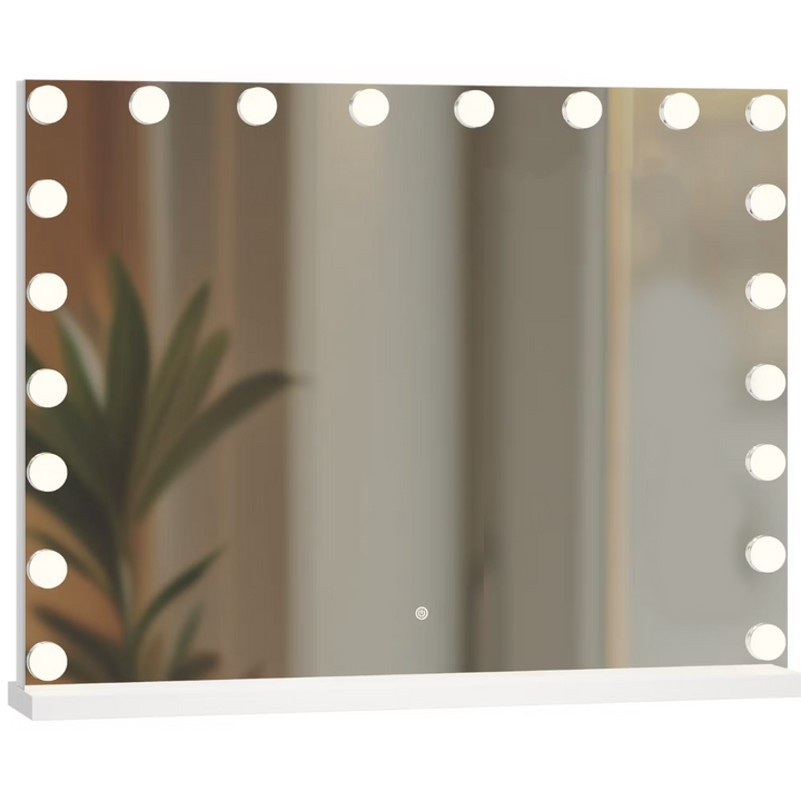 Hollywood Make-up Mirror with 15 LED Lamps 80x60 cm - White