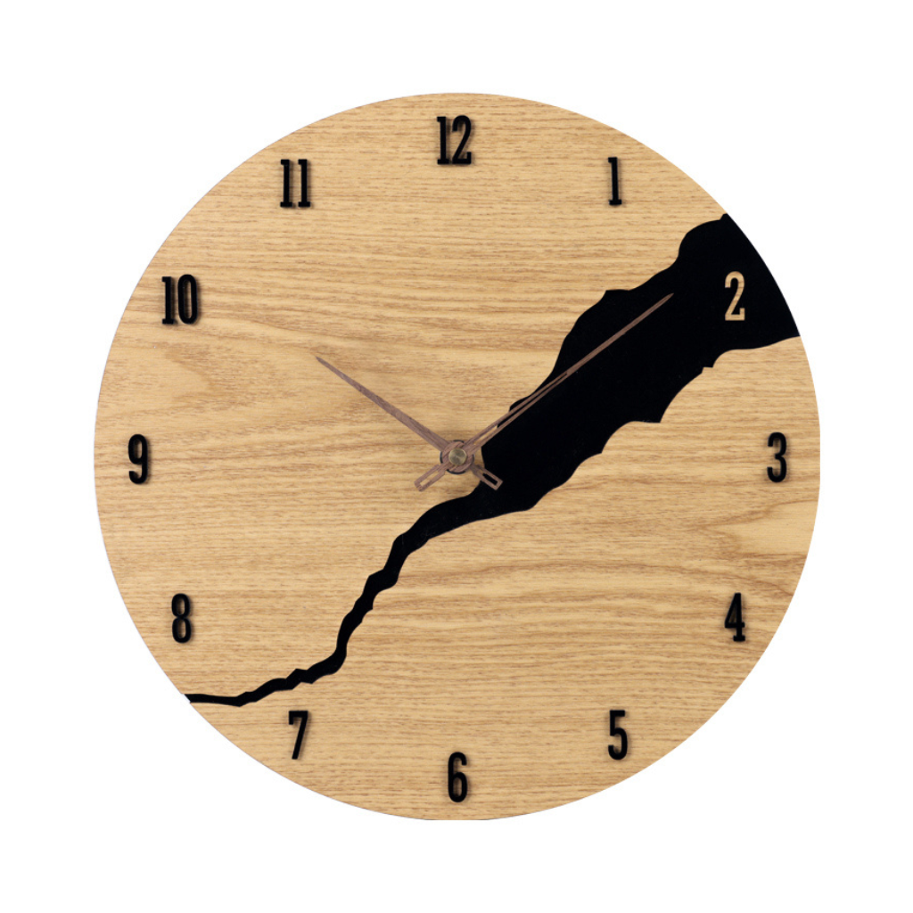 Reloj de pared Marrakech aspecto madera escandinavo Ø 30 cm