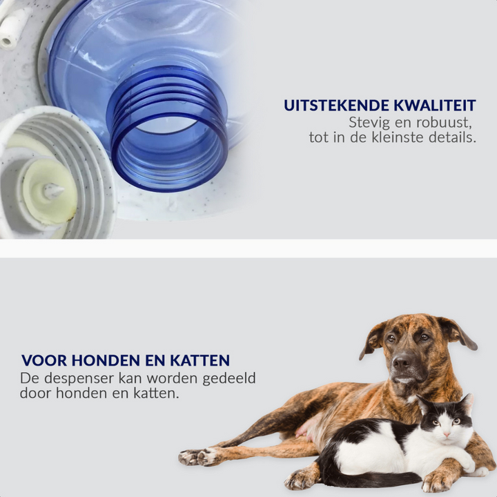 Trinknapf für Hunde/Katzen – transparent – ​​automatische Nachfüllung – 3,8 l