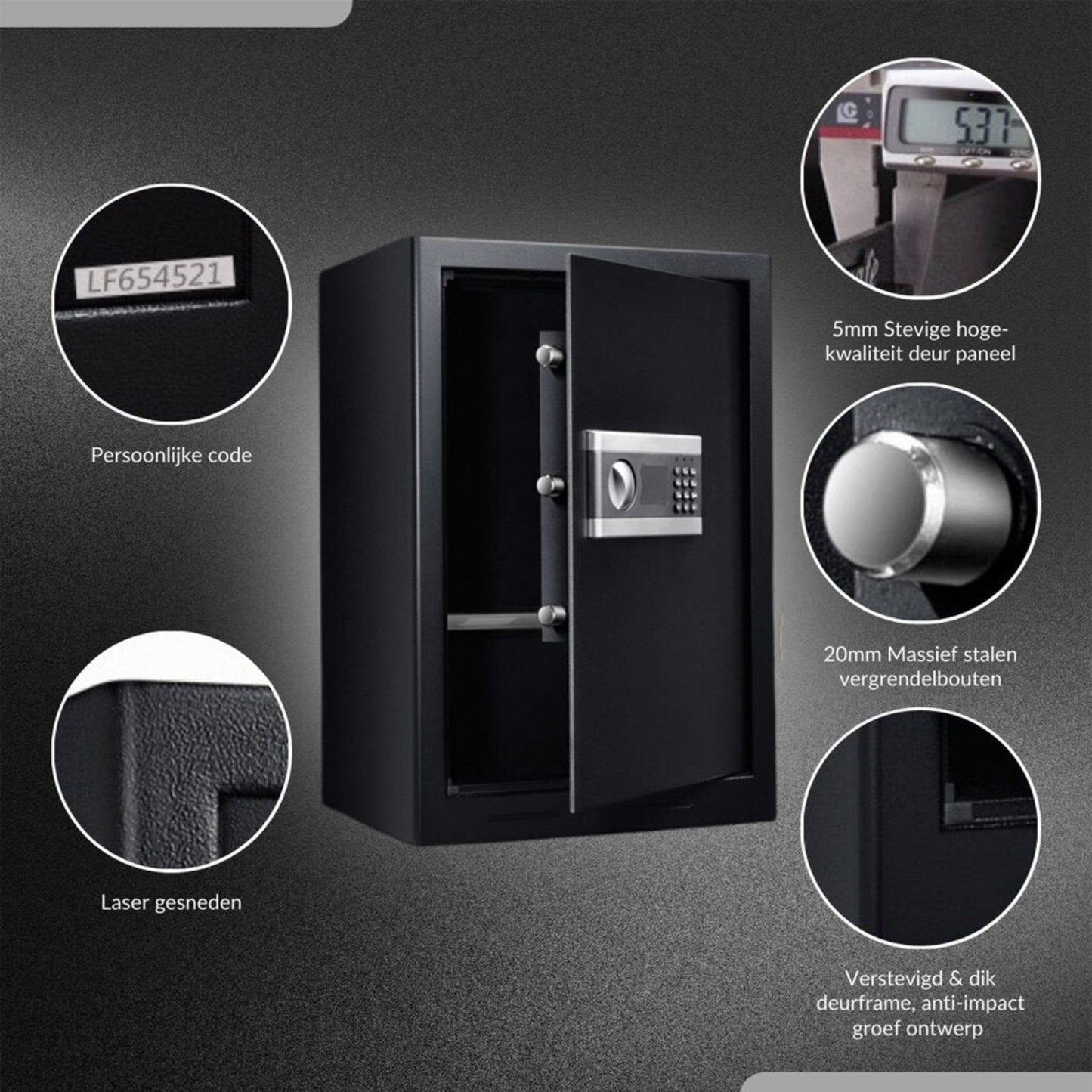 Fireproof safe Villa with digital code lock and key