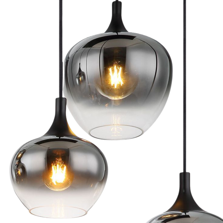 Hanging Lamps - 3-Light Dining Room Lighting - Smokey