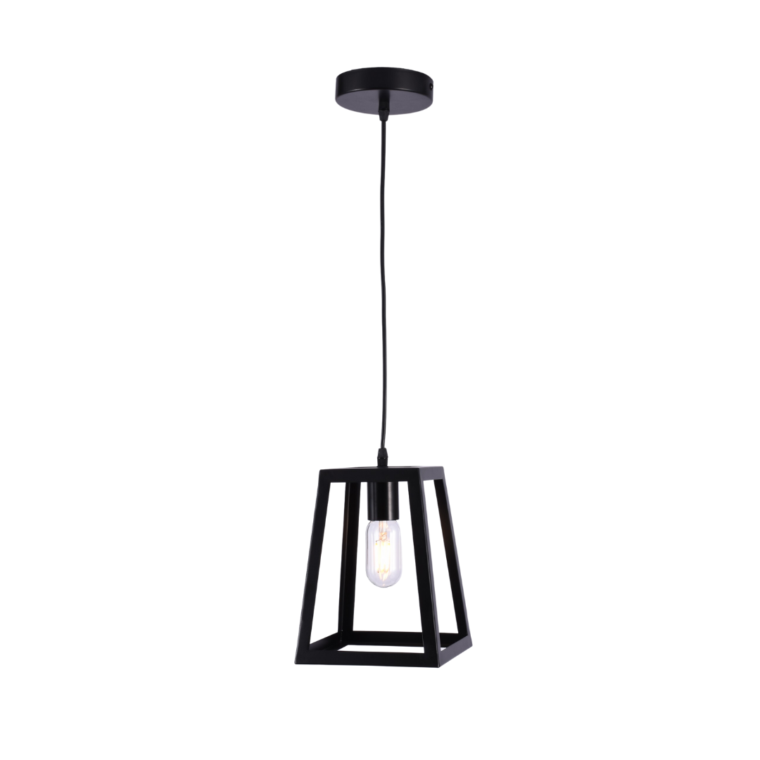 SensaHome MD50346G-1 Hanging Lamp - Industrial Design - Adjustable Height - 17x17x22cm - E27 Fitting - Excluding Light Source