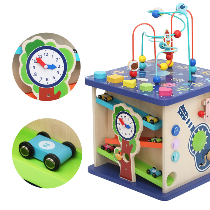 Montessori activity cube for toddlers