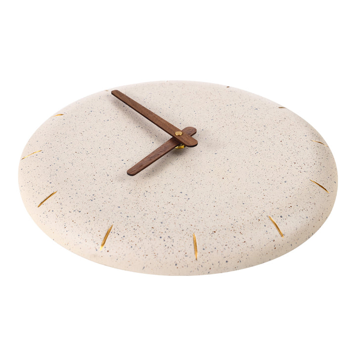 Wandklok Kyoto Japandi Betonlook Nordi Stijl 30 cm - Beige