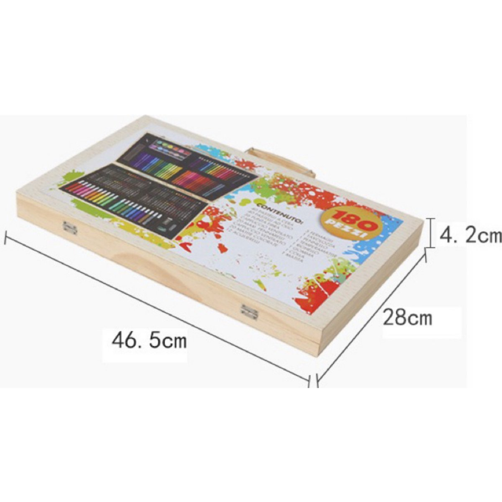 Deluxe 180-piece drawing and painting set