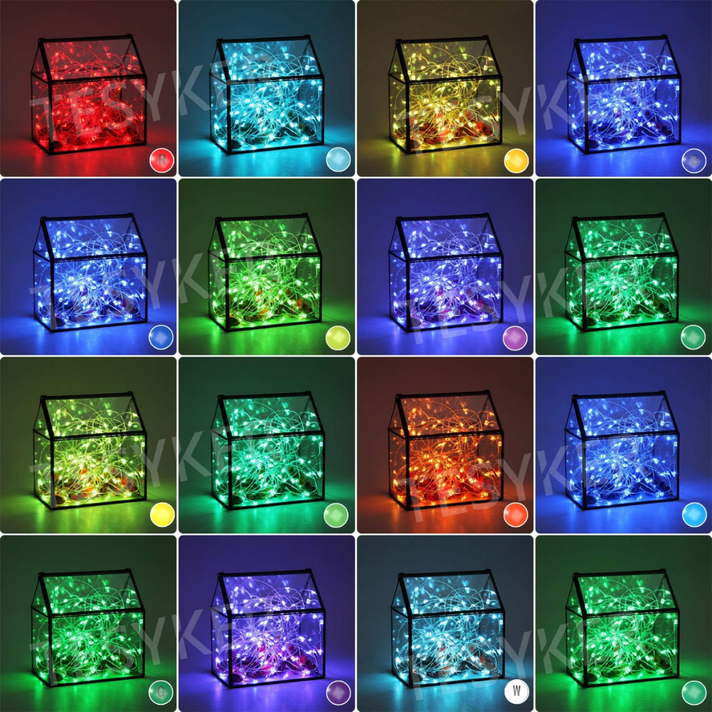 Wasserdichte Lichterketten – Lichterketten – 5 m mit 100 LEDs