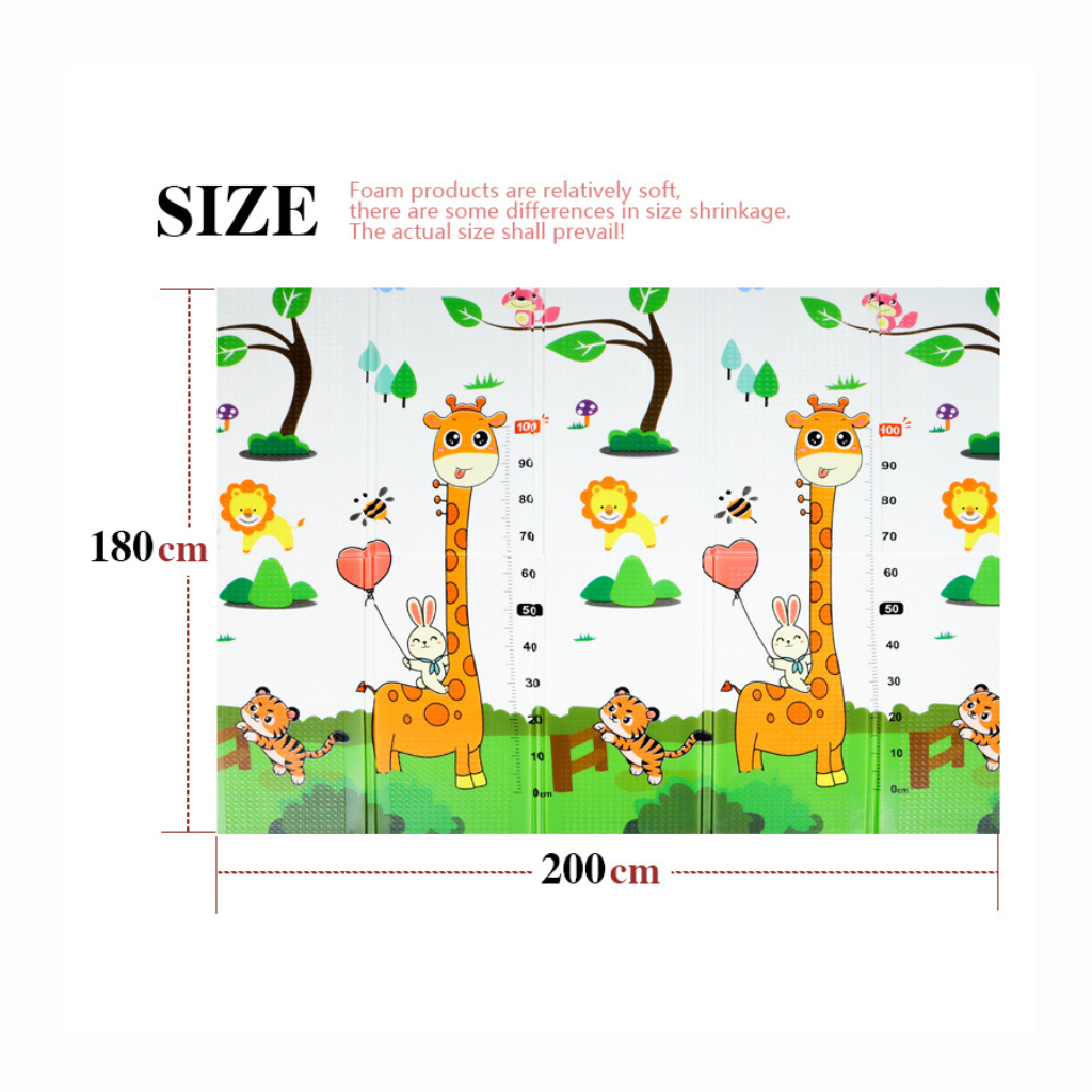 Double-sided foam play mat for kids (Giraffe)