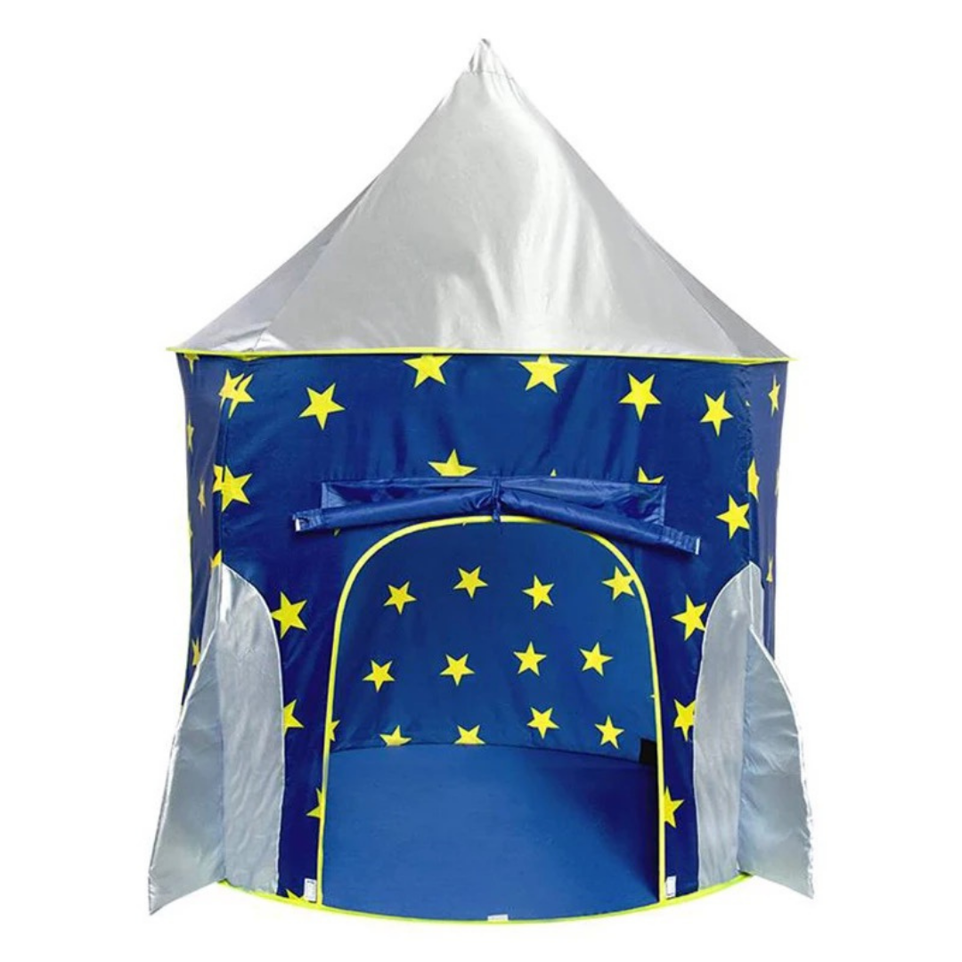 Tenda da gioco Buxibo Rocket per bambini - dai 3 anni - ragazzi/ragazze - con fondo - 105x130 cm